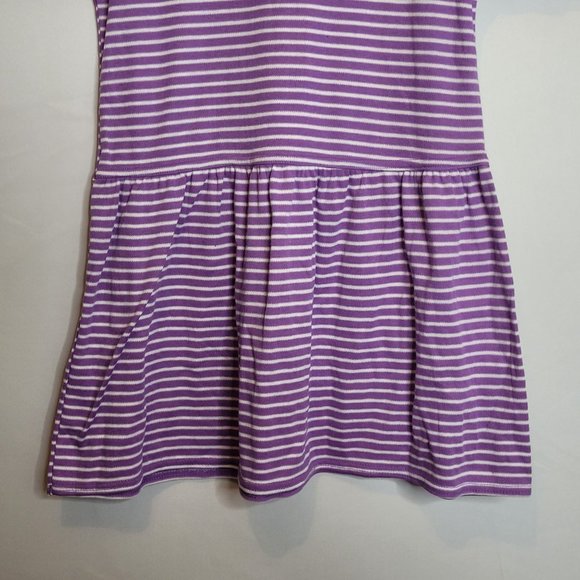 Vintage Girls Dress KLL Purple Stripe Size 14.5 Acrylic Drop Waist Small Women - Picture 3 of 6